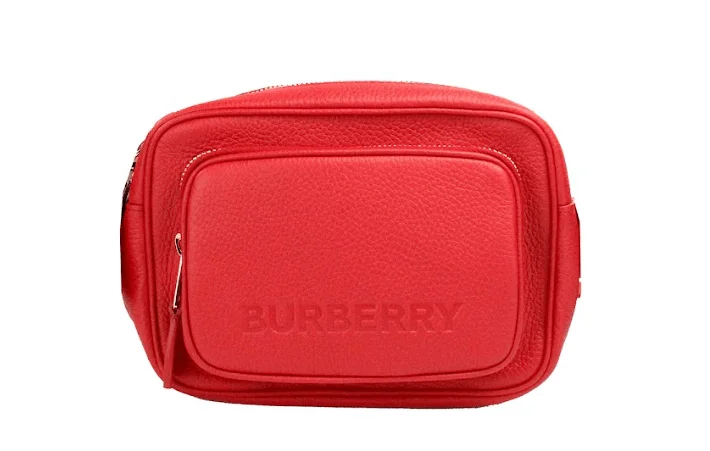 Burberry Bags with Interior Organizers for Easy SortingBurberry Small Branded Bright Red Grainy Leather Camera Crossbody Bag