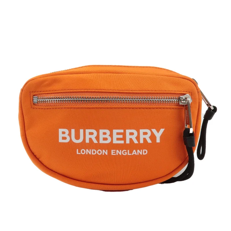 Seasonal Print Burberry Bags for Summer 2025BURBERRY London Nylon Leather Waist Bag Crossbody Bag Orange