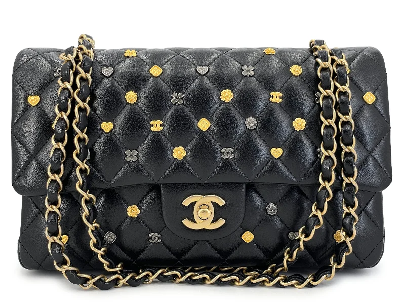 Chanel Small Crossbody Bag for TravelChanel Lucky Charms Bag 18K Black Heart Medium Classic Double Flap