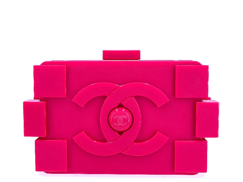 Chanel Handbag with Adjustable Strap for ComfortChanel Pink Lego Minaudière Clutch Shoulder Bag 2014 Brick Plexiglass RHW VW2