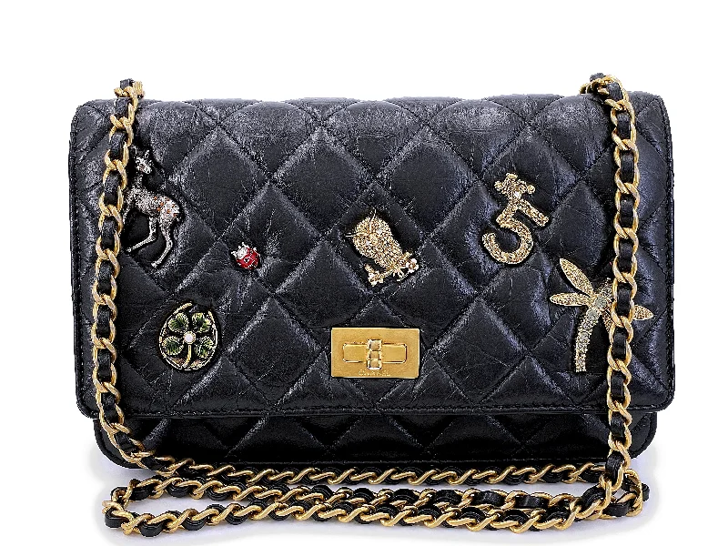 Chanel Classic Flap Bag for Evening Party17P Chanel Black Lucky Charms Reissue WOC Wallet on Chain Bag WDE