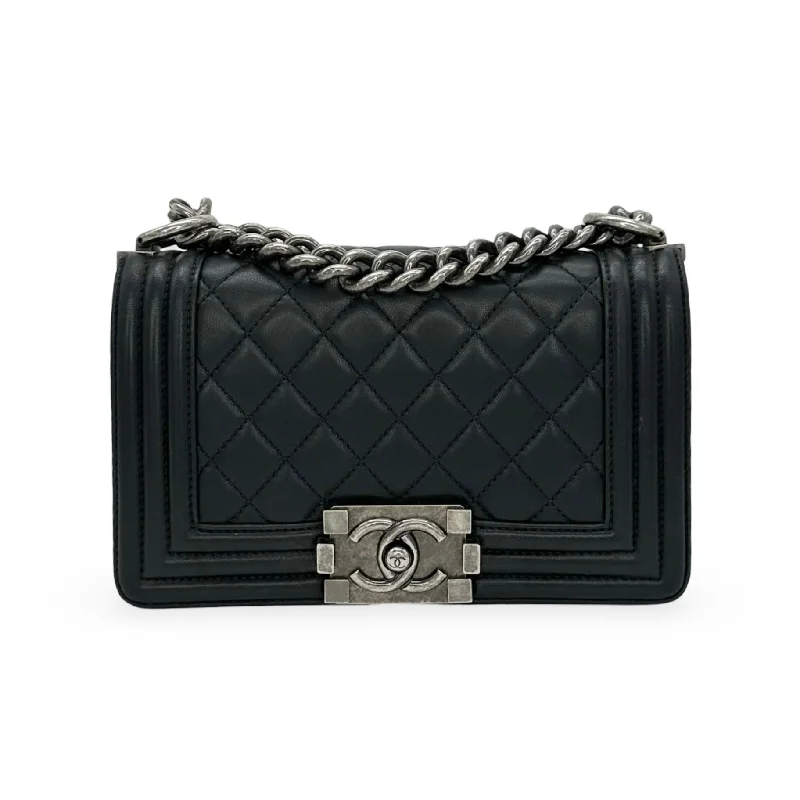 Chanel All - Match Handbag for Versatile StylingCHANEL: Quilted Lambskin Small Boy Bag