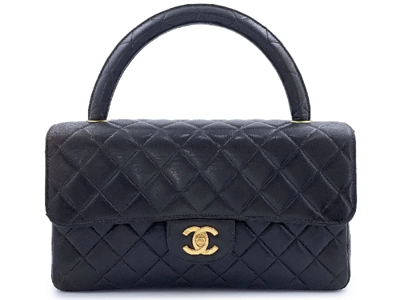 Chanel New Arrival Handbag with Gold HardwareChanel 1996 Vintage Black Kelly Flap Bag "Mommy" 24k GHW KGI