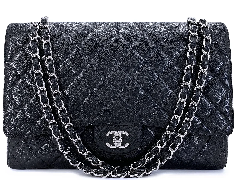 Chanel Limited Edition Handbag for CollectorsChanel Black Caviar Maxi Flap Bag SHW Single WJF