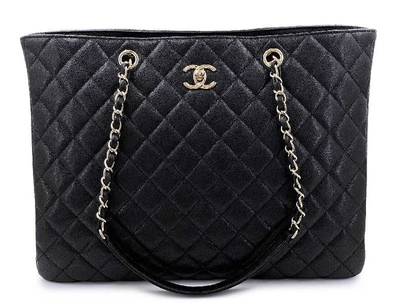 Chanel Black Handbag for Business MeetingsChanel Black Caviar Timeless Clasp Shopper Tote Bag GHW ILT