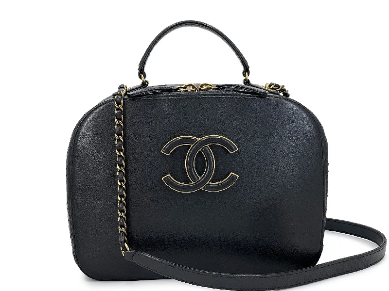 Chanel Vintage Inspired Handbag for Retro LoversChanel Black Luxe Vanity Case Bag Coco Curve GHW 36V