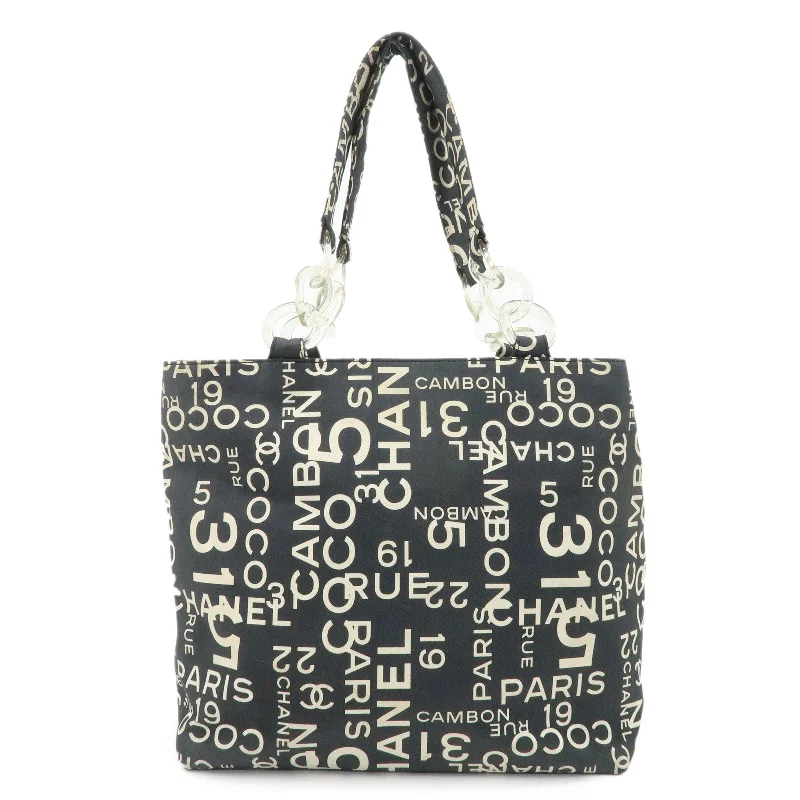 Chanel Designer Handbag with Unique DesignCHANEL By Sea Line Canvas Tote Bag Gray Ivory A18302