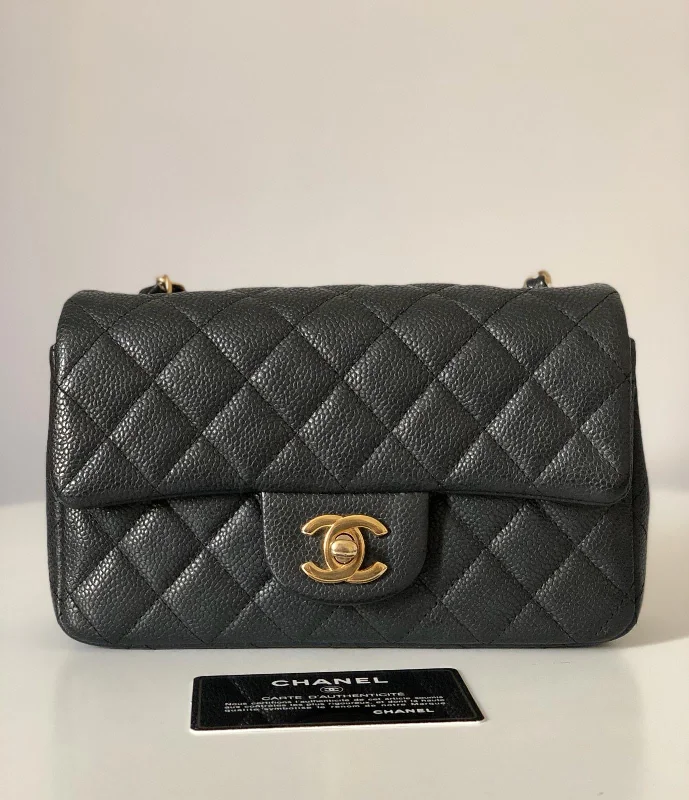 Chanel Vintage Inspired Handbag for Retro LoversChanel Caviar Black Quilted Classic Flap Mini GHW