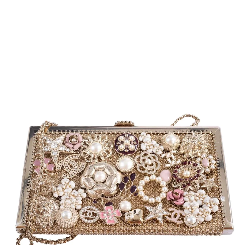 Chanel Limited Edition Handbag for CollectorsChanel CC Camellia Charm Bag Pearls and Pink Enamel with Gold Hardware