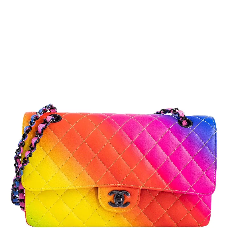 Chanel Luxury Handbag for High - End EventsChanel Medium Classic Flap Bag Rainbow 23C (Cruise Collection)