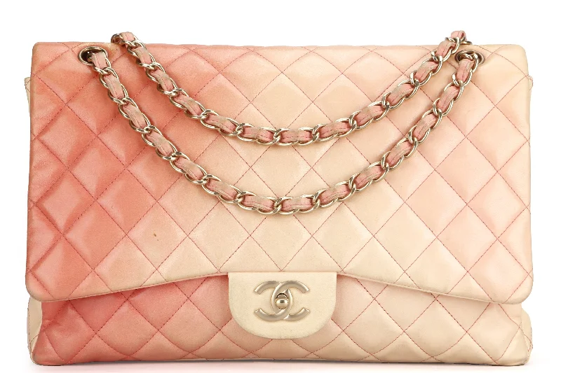 Chanel Colorful Handbag for Spring OutfitsCHANEL CLASSIC FLAP (1376xxxx) MAXI PINK OMBRE, LAMBSKIN, GOLD HARDWARE, NO CARD & DUST COVER