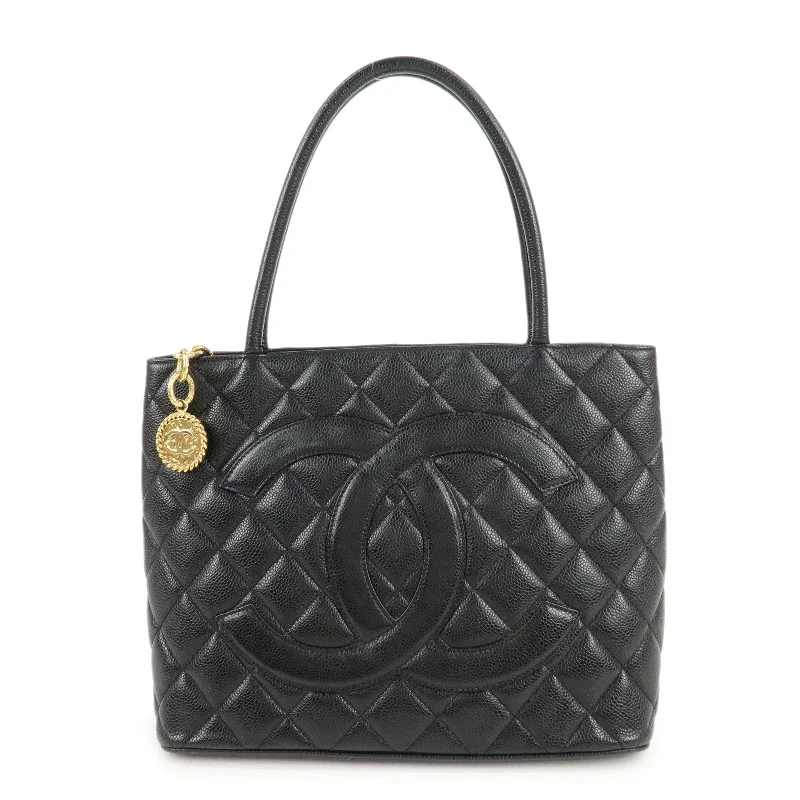 Chanel Vintage Inspired Handbag for Retro LoversCHANEL Matelasse Caviar Skin Tote Bag Black A01804