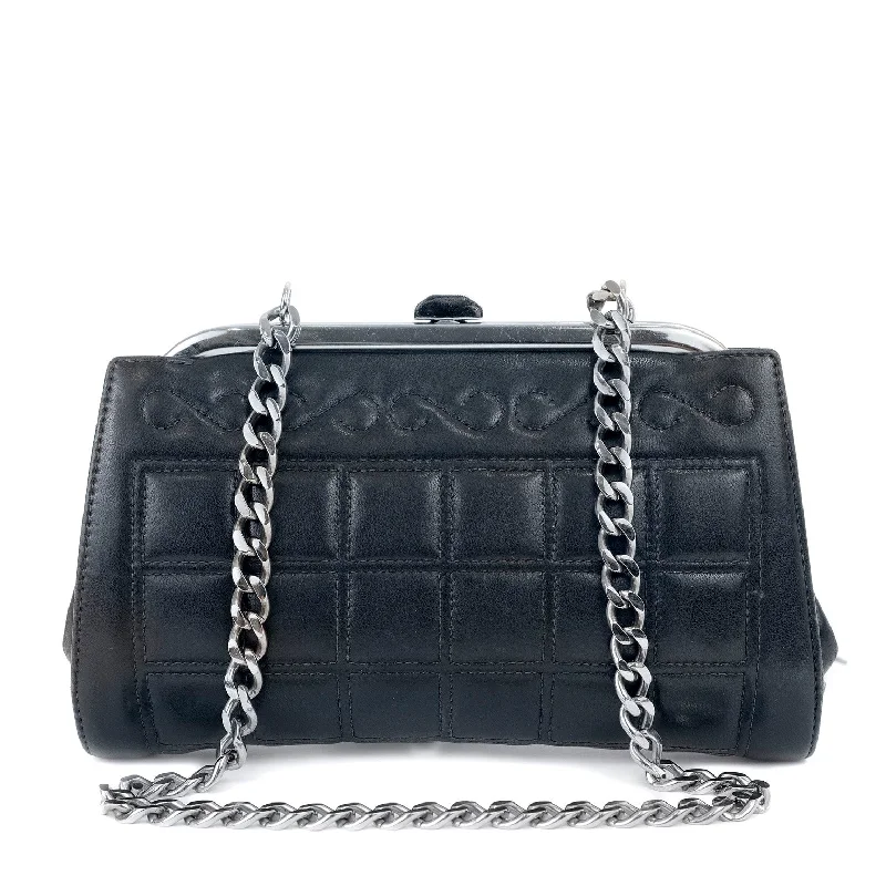 Chanel Limited Edition Handbag for CollectorsChanel Navy Mademoiselle Stitch Kiss Lock Clutch