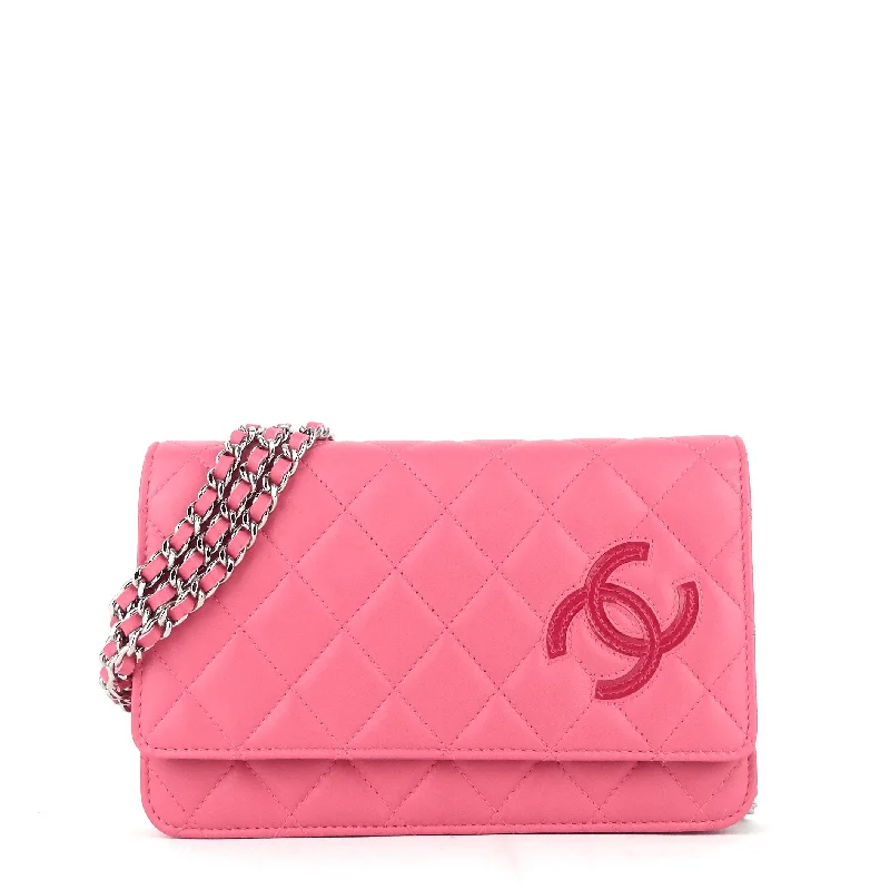 Chanel Lightweight Handbag for Daily ErrandsCambon Ligne Leather Wallet on Chain