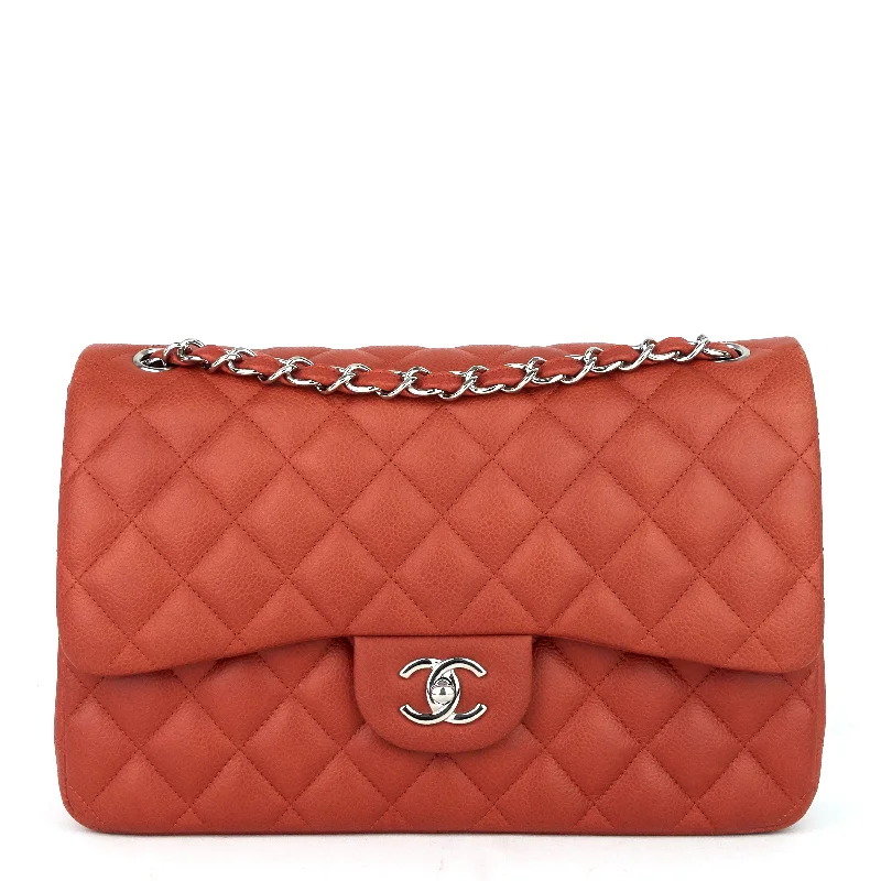 Chanel All - Match Handbag for Versatile StylingDouble Flap Quilted Caviar Leather Bag