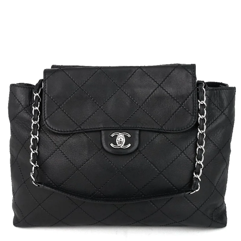 Chanel Handbag with Adjustable Strap for ComfortWild Stitch Leather Double Sided Flap Bag