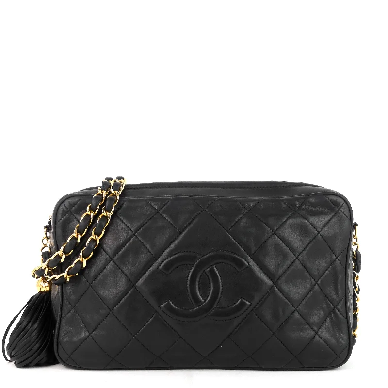 Chanel All - Match Handbag for Versatile StylingQuilted Lambskin Leather Camera Bag