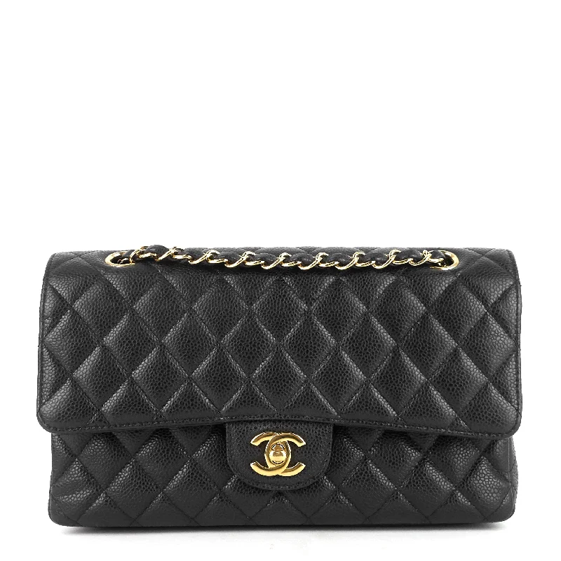 Chanel Vintage Inspired Handbag for Retro LoversDouble Flap Quilted Caviar Leather Bag