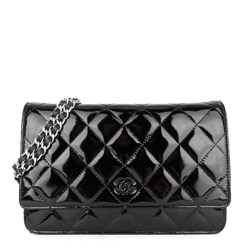 Chanel Small Crossbody Bag for TravelPatent Leather Wallet on Chain Bag