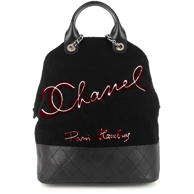 Chanel Chain Strap Handbag for Everyday UseParis-Hamburg Embroidered Wool and Calfskin Large Shopping Bag