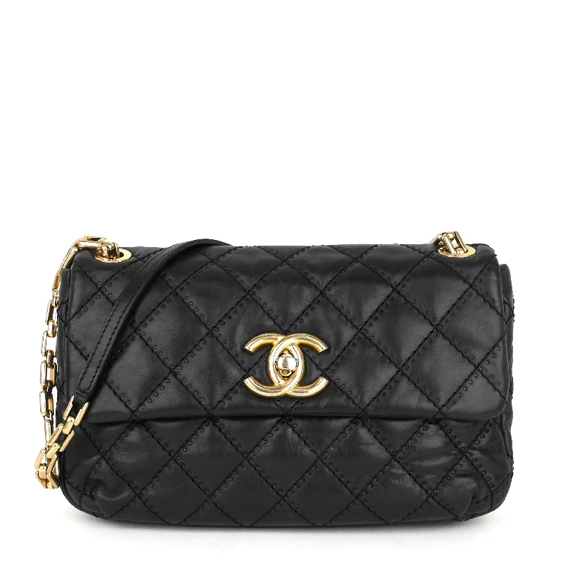 Chanel Black Handbag for Business MeetingsRetro Chain Medium Calfskin Flap Bag