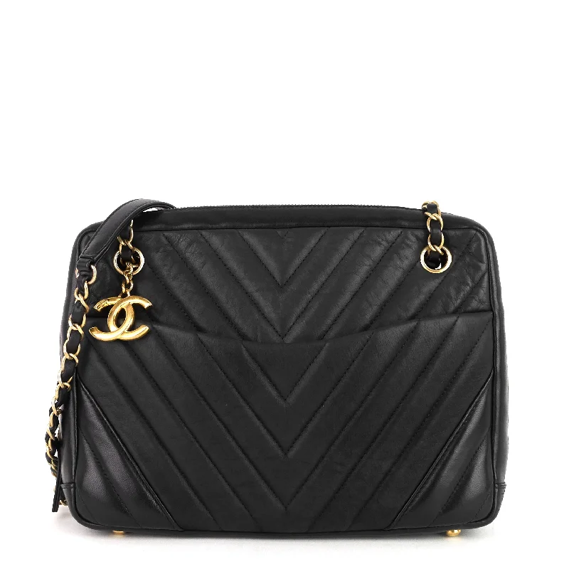 Chanel Small Crossbody Bag for TravelChevron Quilted Lambskin Camera Bag