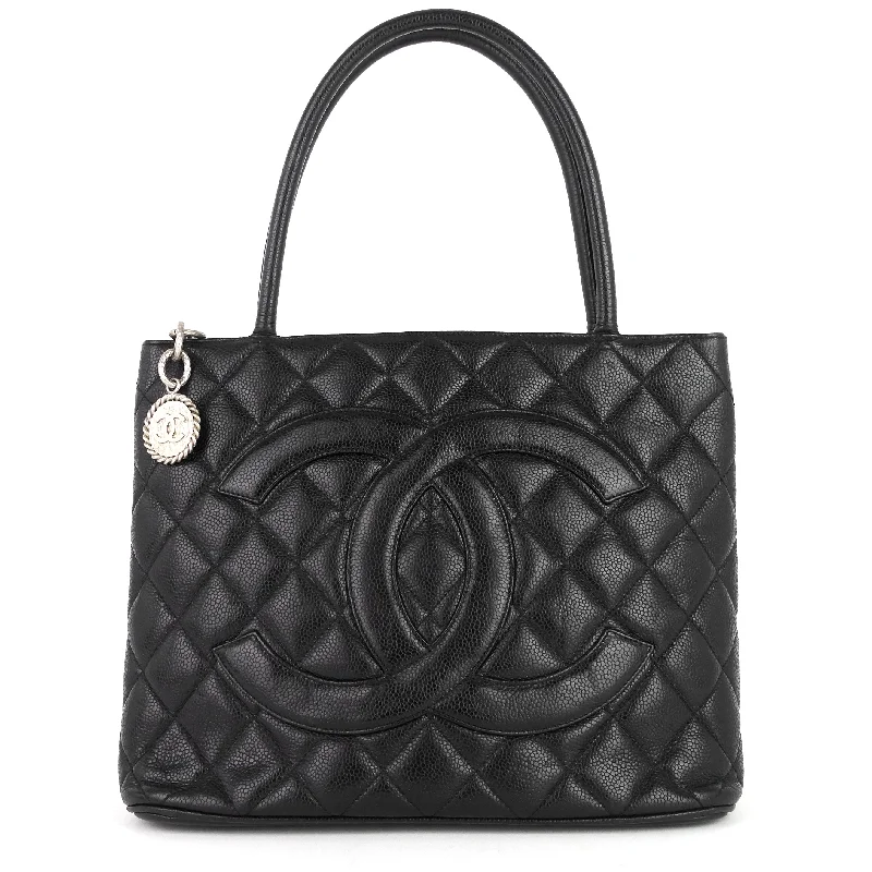 Chanel Vintage Inspired Handbag for Retro LoversMedallion Caviar Tote Bag