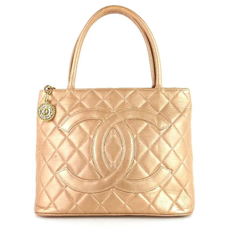 Chanel New Arrival Handbag with Gold HardwareMedallion Lambskin Tote Bag