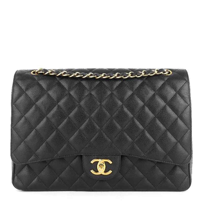 Chanel Lightweight Handbag for Daily ErrandsDouble Flap Quilted Caviar Leather Bag