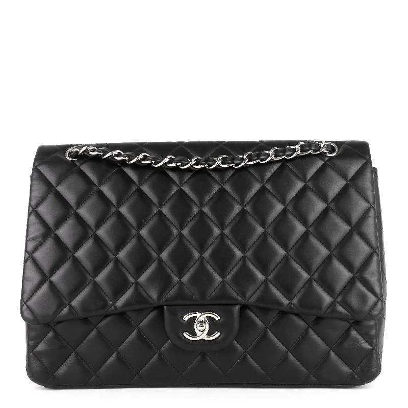 Chanel Chain Strap Handbag for Everyday UseMaxi Single Flap Lambskin Bag