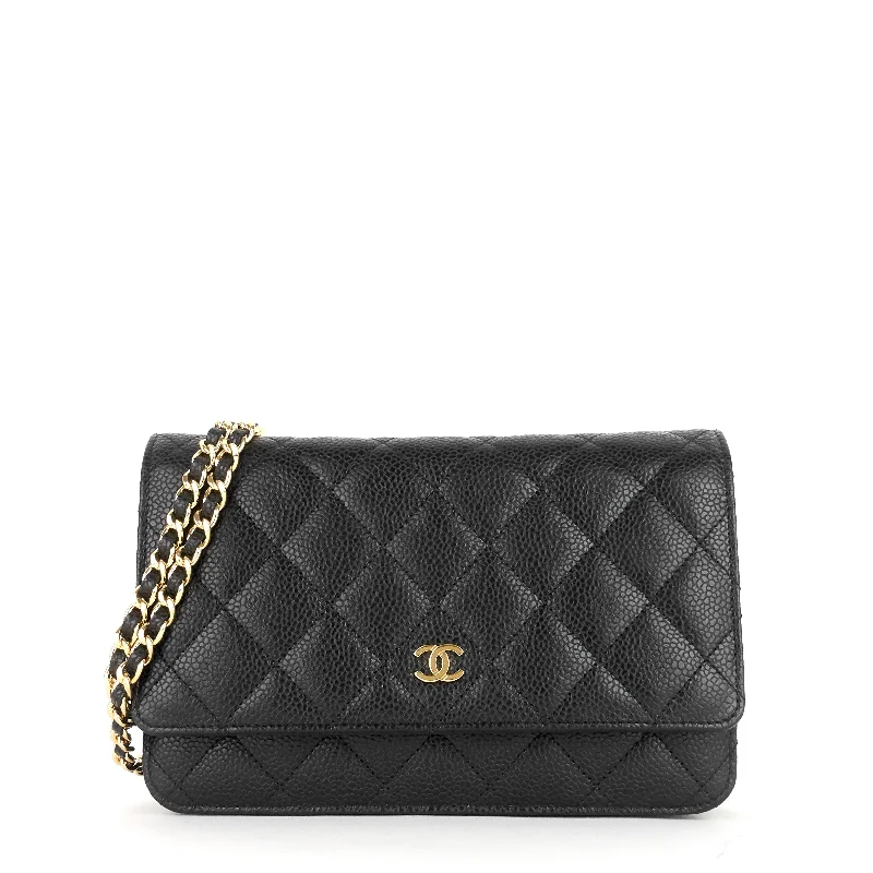 Chanel Colorful Handbag for Spring OutfitsWallet on Chain Caviar Leather Bag