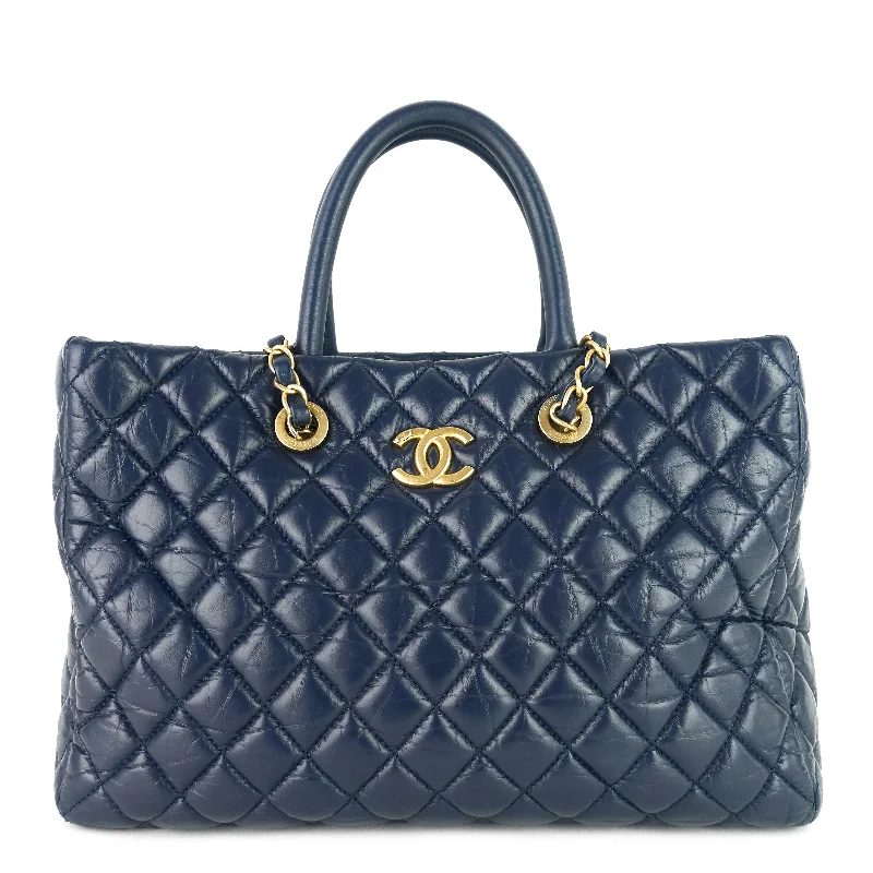 Chanel Vintage Inspired Handbag for Retro LoversCoco Handle Medium Lambskin Leather Shopping Tote Bag