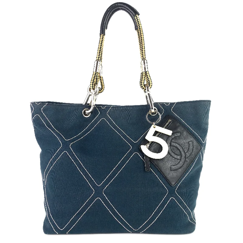 Chanel Colorful Handbag for Spring OutfitsCruise Line No. 5 Medium Quilted Canvas Shopping Tote Bag