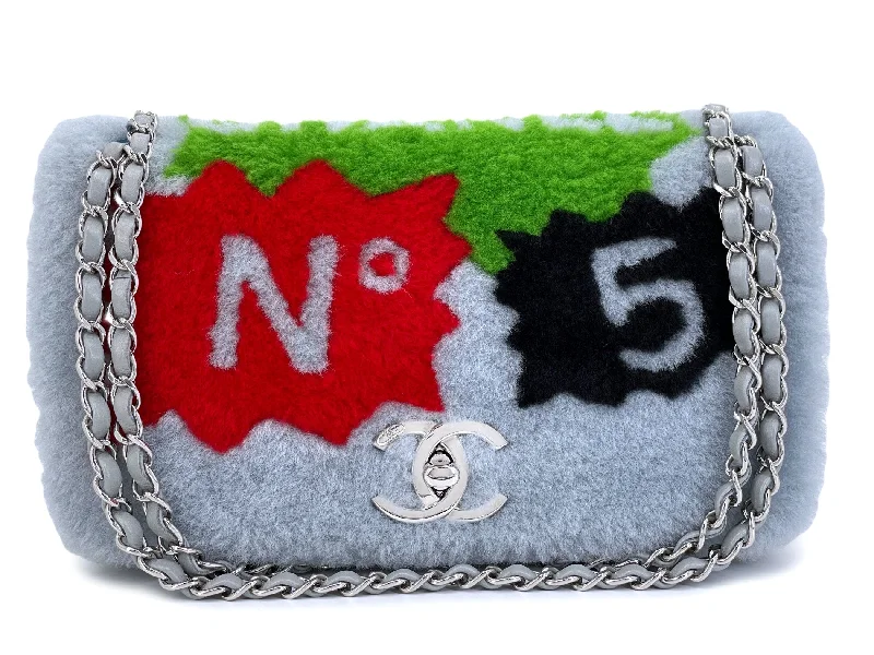 Chanel New Arrival Handbag with Gold HardwareChanel Shearling Supermarket Bag Gray 2014 Multicolor Comic Flap SHW 7NP