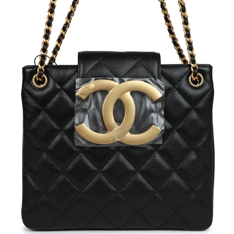 Chanel Classic Flap Bag for Evening PartyChanel Small Quilted CC Shoulder Bag Black Lambskin Antique Gold Hardware