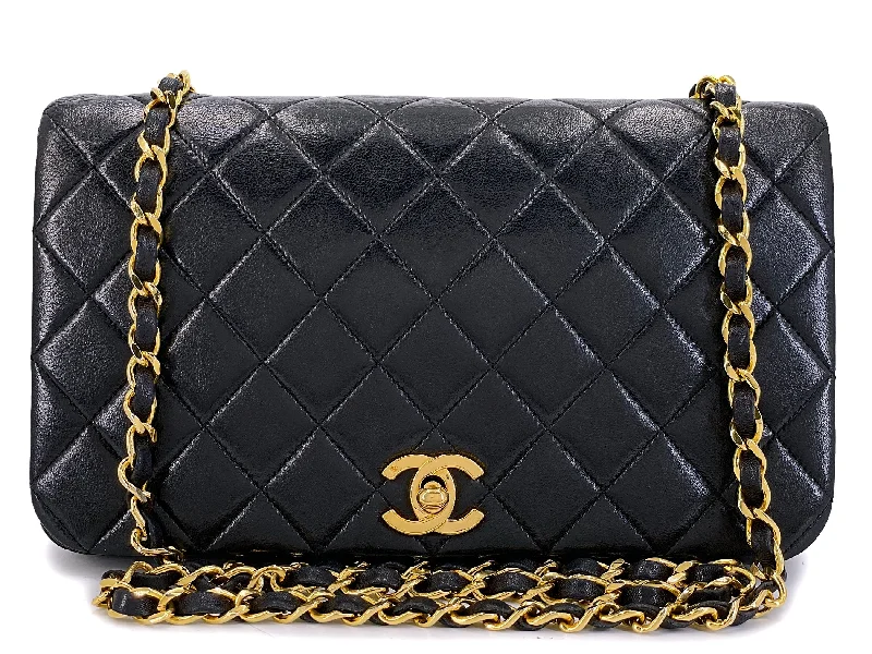 Chanel Limited Edition Handbag for CollectorsChanel Vintage 1990 Black Lambskin Timeless Full Flap Bag 24k GHW XQF