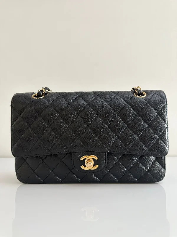 Chanel All - Match Handbag for Versatile StylingCHANEL Vintage 24K Medium Classic Caviar Double Flap