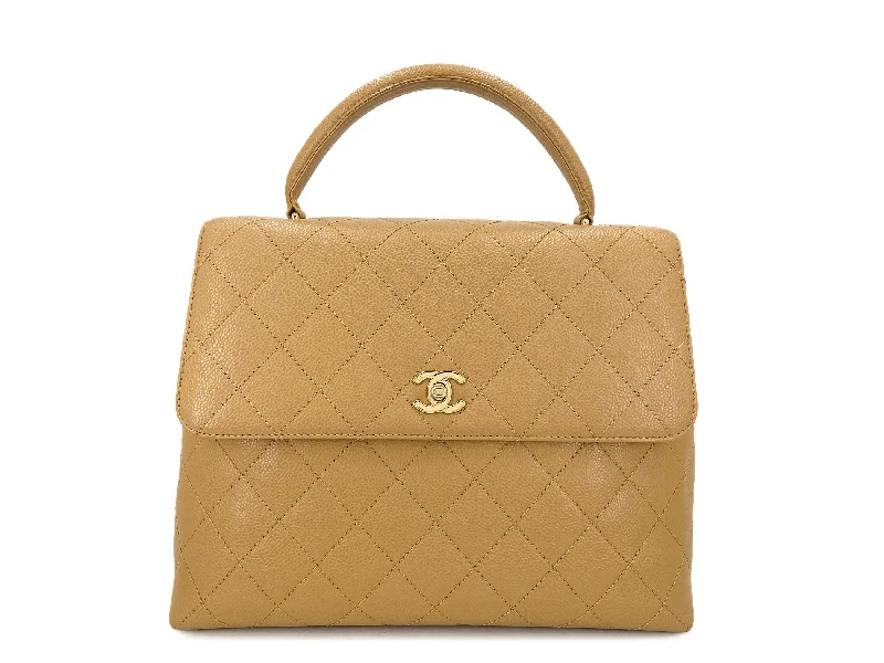 Chanel New Arrival Handbag with Gold HardwareChanel Vintage Beige Caviar Kelly Flap Bag 24k GHW 2003 2D7