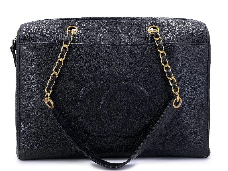 Chanel Vintage Inspired Handbag for Retro LoversChanel Vintage Black Caviar Timeless Zipped Tote Bag 24k GHW 309