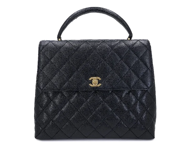 Chanel Quilted Leather Shoulder Bag for FashionistasChanel Vintage Caviar Kelly Bag Black 2002 24k GHW KET