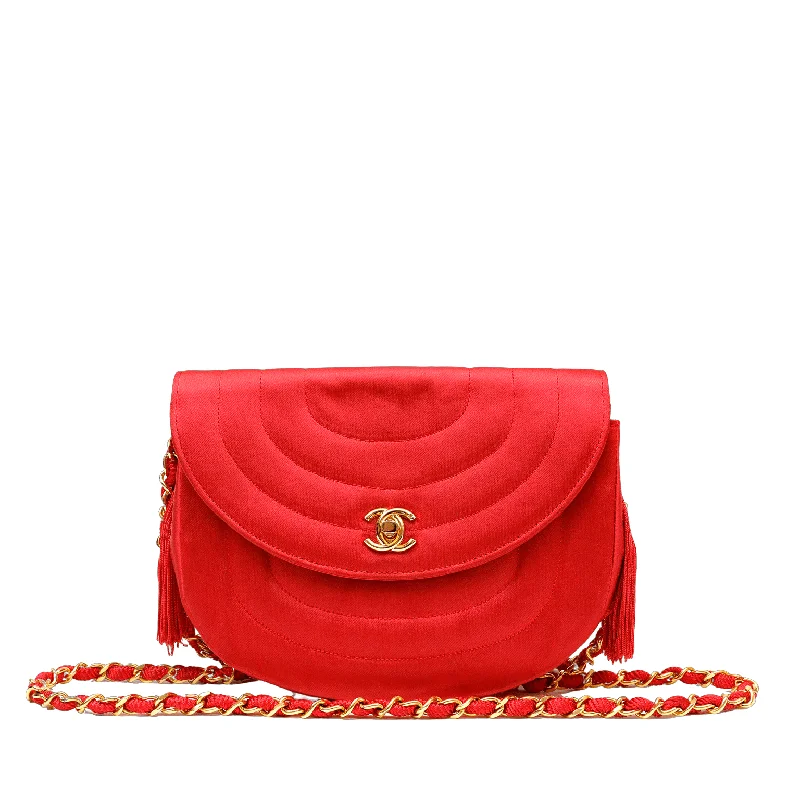 Chanel Medium Tote Bag for Office LadiesChanel Red Satin Vintage Evening Crossbody Bag