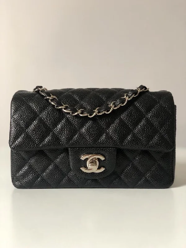 Chanel Colorful Handbag for Spring OutfitsChanel Caviar Black Quilted Classic Flap Mini SHW