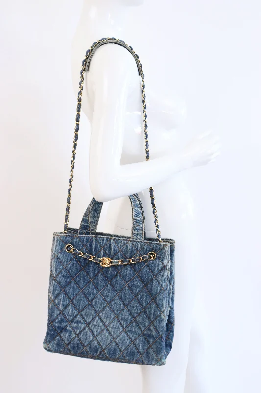 Chanel Lightweight Handbag for Daily ErrandsON LAYAWAY   Rare Vintage CHANEL 1996-1997 Quilted Denim Bag