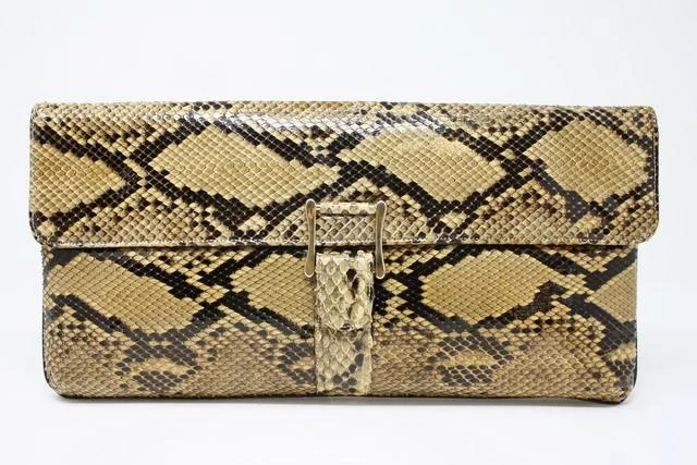 Chanel New Arrival Handbag with Gold HardwareVintage 60's PYTHON Snakeskin Clutch