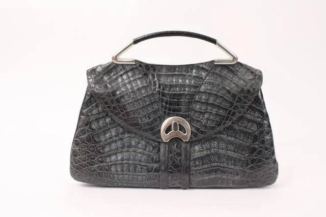 Chanel Small Crossbody Bag for TravelVintage 70's Crocodile Top Handle Bag or Clutch