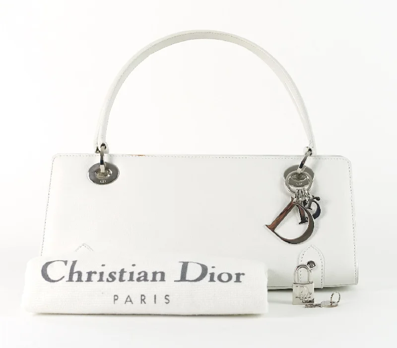 Christian Dior handbags with a removable shoulder strap for versatilityEast West Calf Leather Handbag