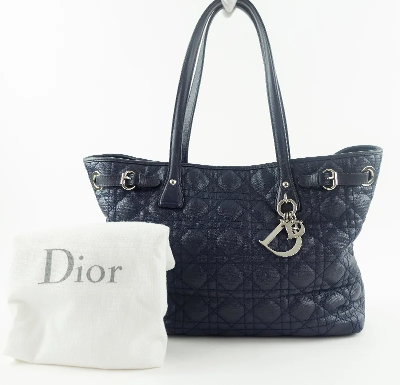 Christian Dior handbags with a removable shoulder strap for versatilityPanarea Cannage Quilt Coated Canvas Medium Bag