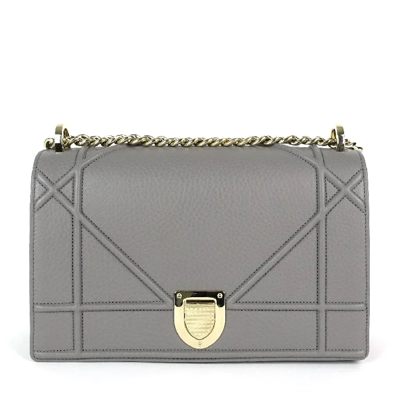 Christian Dior handbags with a back - pocket for quick storageDiorama Grained Calf Leather Medium Bag